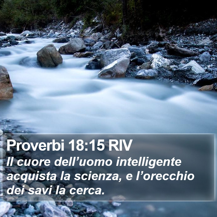 Proverbi 18:15 RIV Bible Study