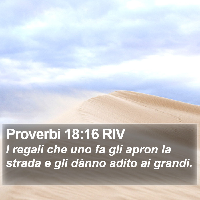 Proverbi 18:16 RIV Bible Study