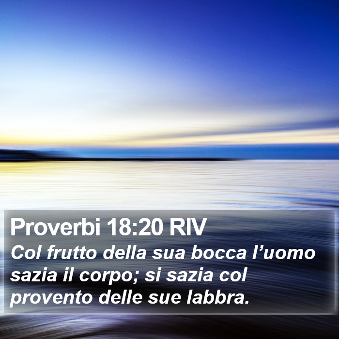 Proverbi 18:20 RIV Bible Study