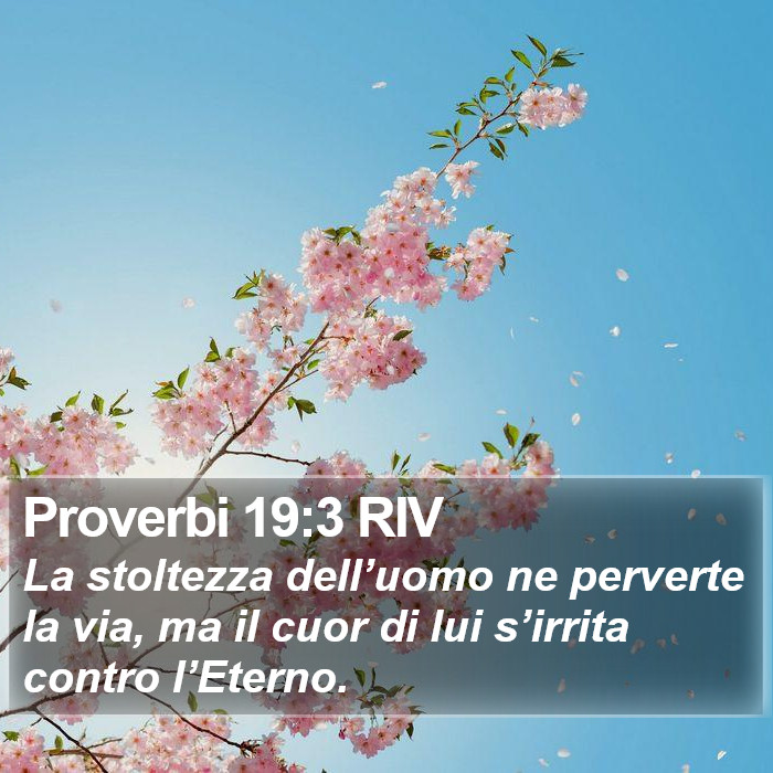 Proverbi 19:3 RIV Bible Study