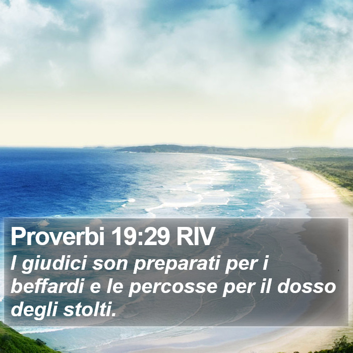 Proverbi 19:29 RIV Bible Study