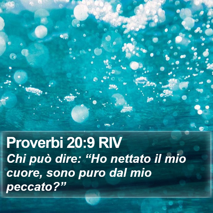 Proverbi 20:9 RIV Bible Study