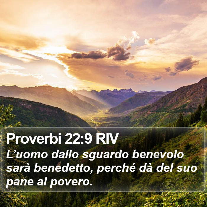 Proverbi 22:9 RIV Bible Study