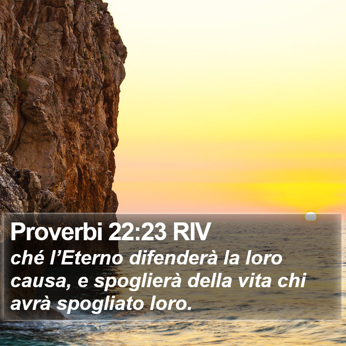 Proverbi 22:23 RIV Bible Study