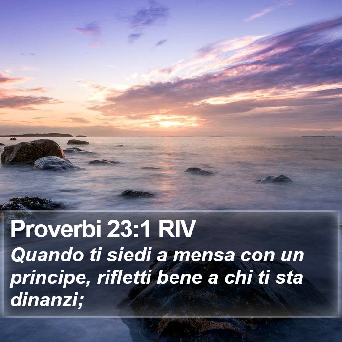 Proverbi 23:1 RIV Bible Study