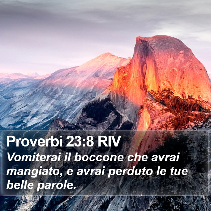 Proverbi 23:8 RIV Bible Study