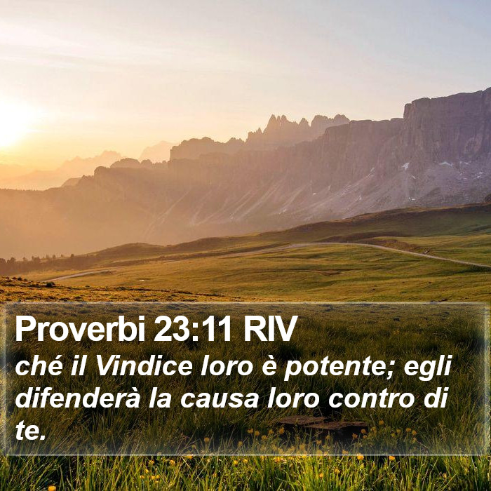 Proverbi 23:11 RIV Bible Study