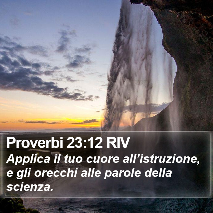 Proverbi 23:12 RIV Bible Study