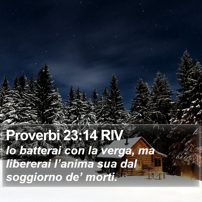 Proverbi 23:14 RIV Bible Study