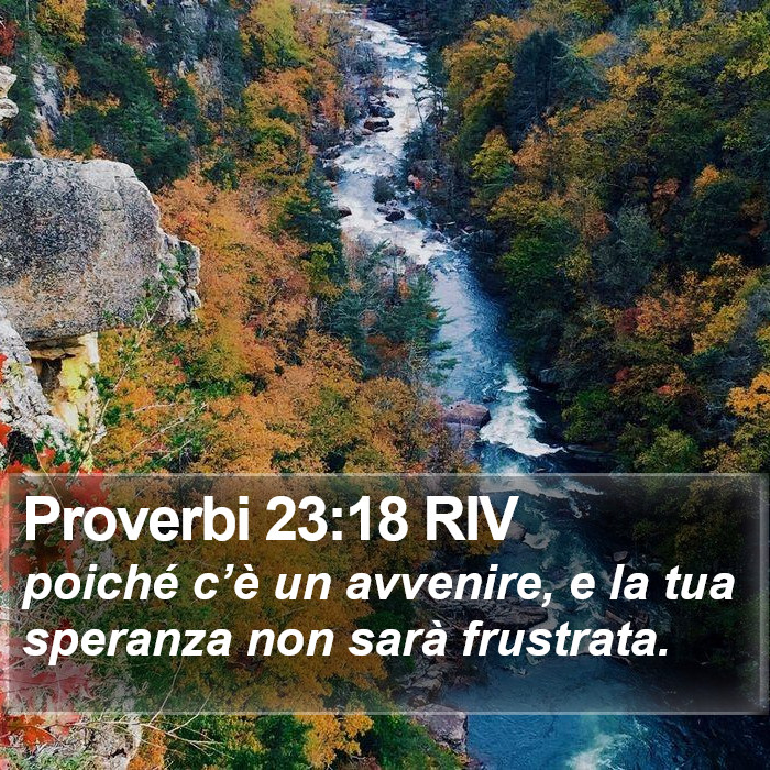 Proverbi 23:18 RIV Bible Study