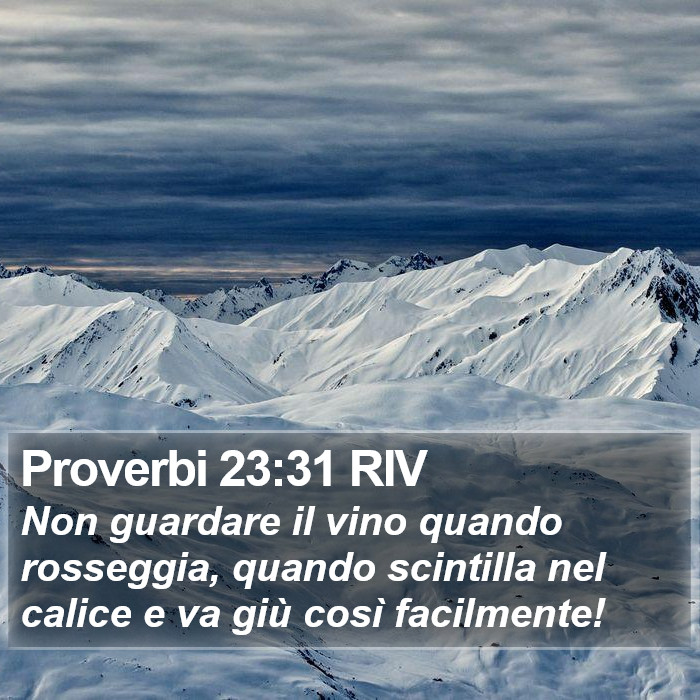 Proverbi 23:31 RIV Bible Study