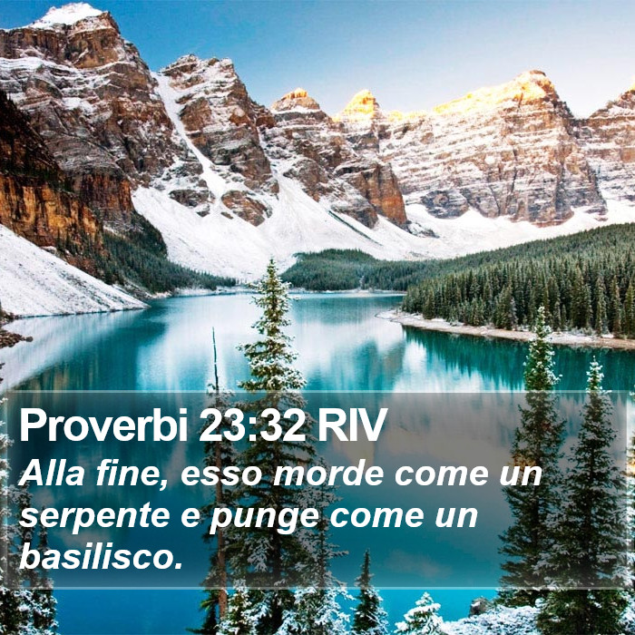 Proverbi 23:32 RIV Bible Study