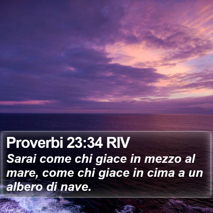 Proverbi 23:34 RIV Bible Study