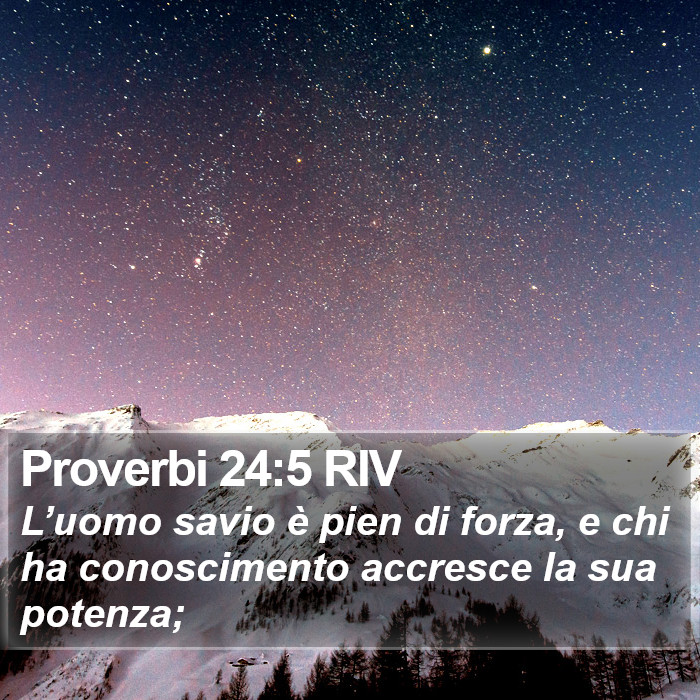 Proverbi 24:5 RIV Bible Study