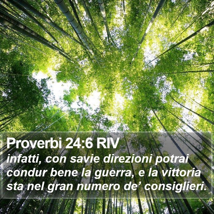 Proverbi 24:6 RIV Bible Study