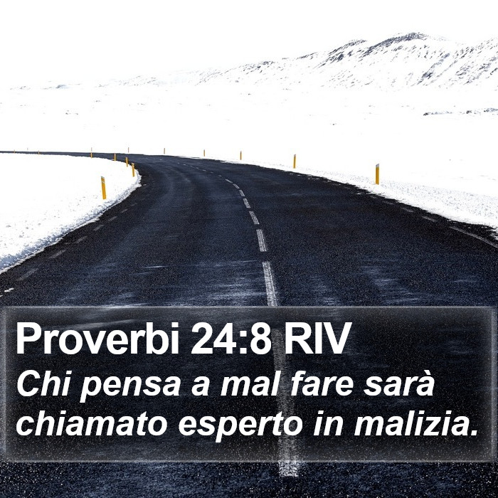 Proverbi 24:8 RIV Bible Study