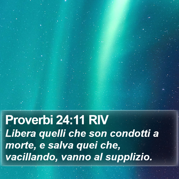 Proverbi 24:11 RIV Bible Study