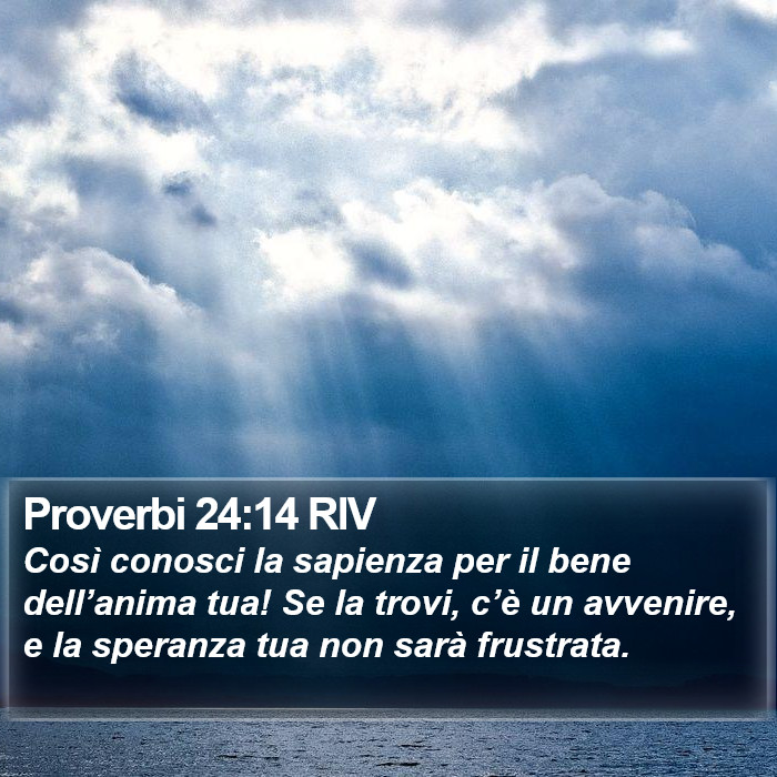 Proverbi 24:14 RIV Bible Study