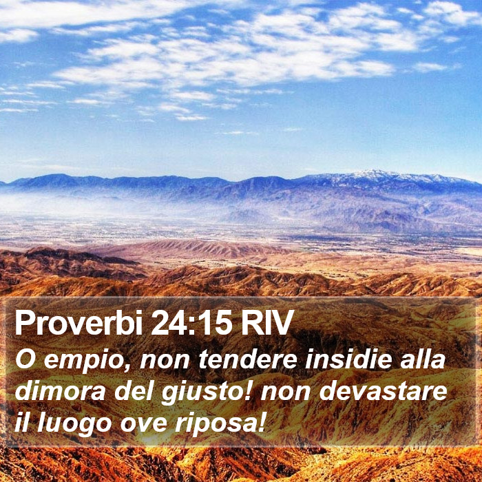 Proverbi 24:15 RIV Bible Study