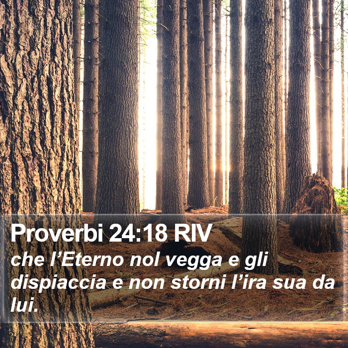 Proverbi 24:18 RIV Bible Study