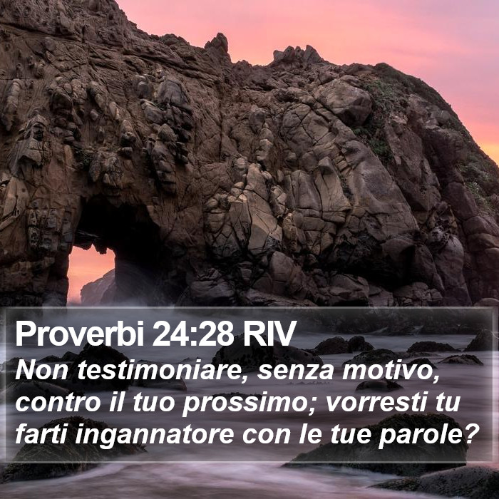 Proverbi 24:28 RIV Bible Study