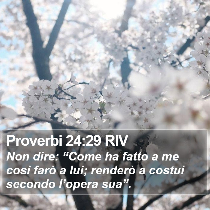 Proverbi 24:29 RIV Bible Study