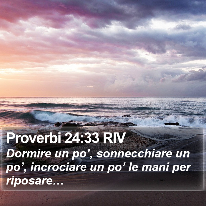 Proverbi 24:33 RIV Bible Study