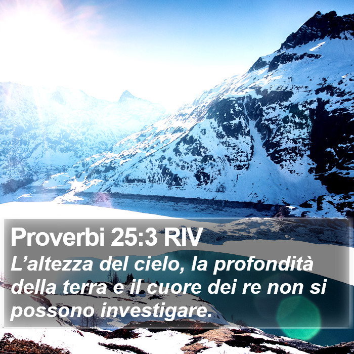 Proverbi 25:3 RIV Bible Study