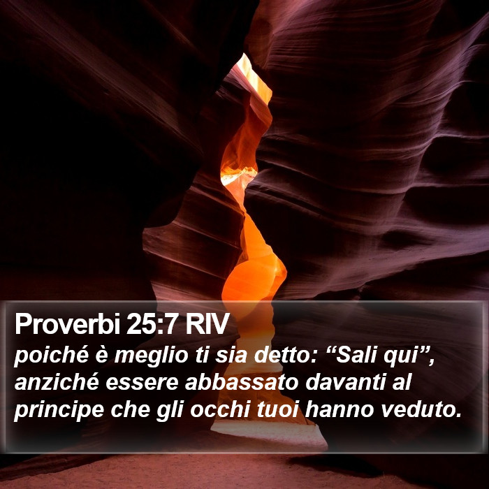Proverbi 25:7 RIV Bible Study