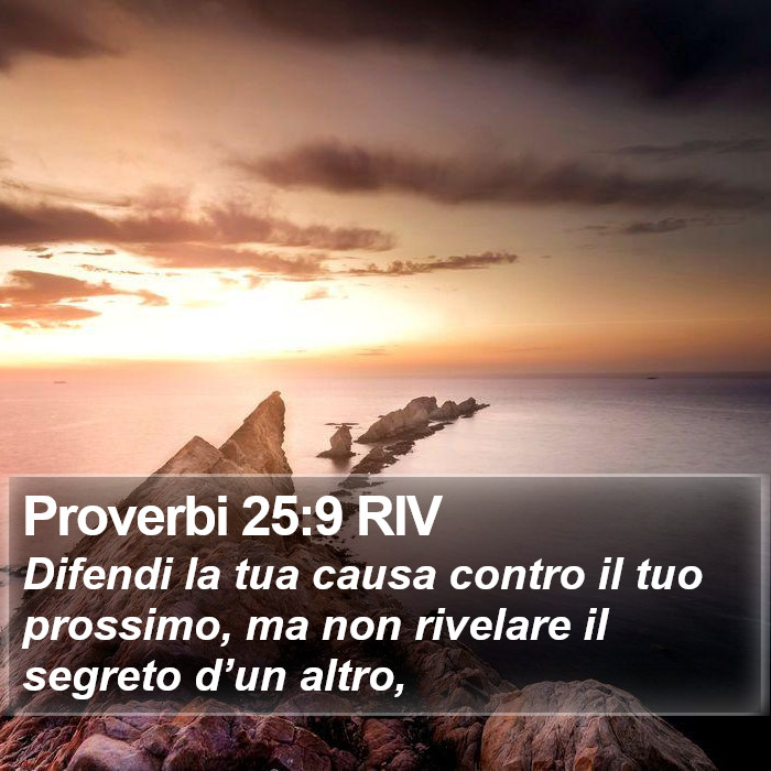 Proverbi 25:9 RIV Bible Study