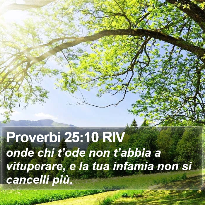 Proverbi 25:10 RIV Bible Study