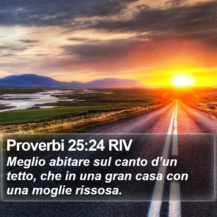 Proverbi 25:24 RIV Bible Study