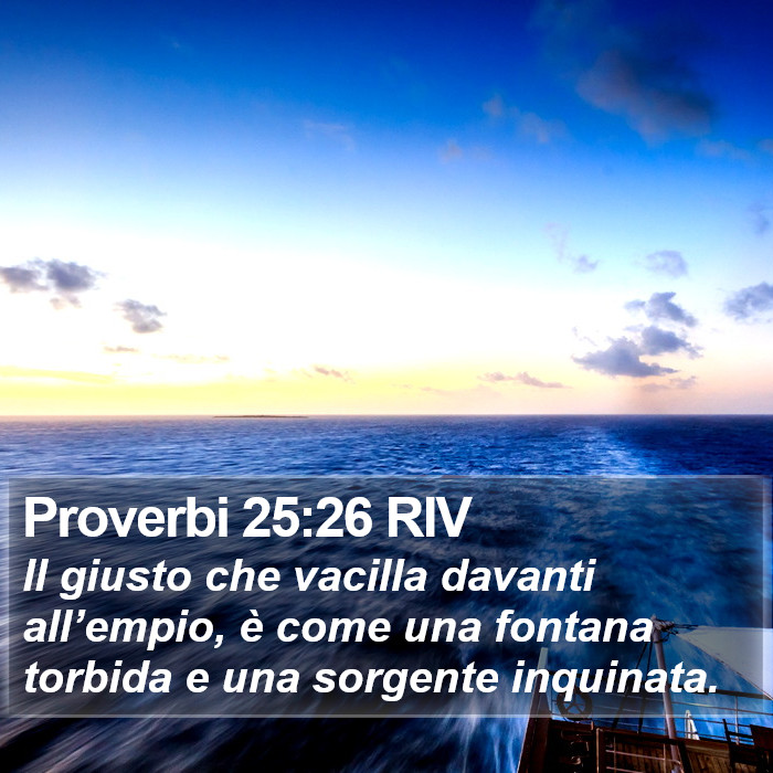 Proverbi 25:26 RIV Bible Study