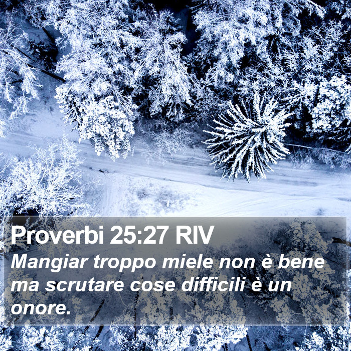 Proverbi 25:27 RIV Bible Study