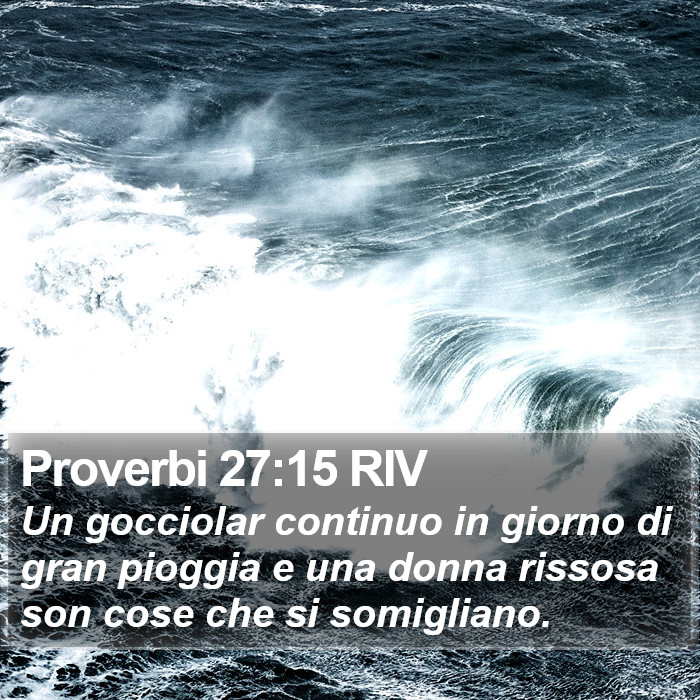 Proverbi 27:15 RIV Bible Study