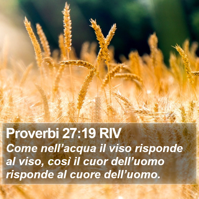 Proverbi 27:19 RIV Bible Study