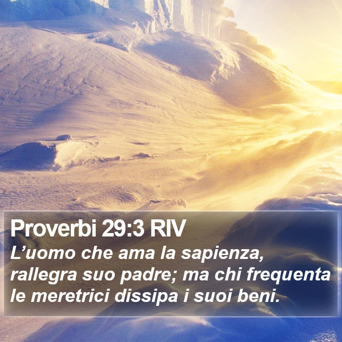 Proverbi 29:3 RIV Bible Study