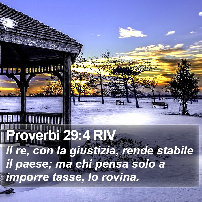Proverbi 29:4 RIV Bible Study