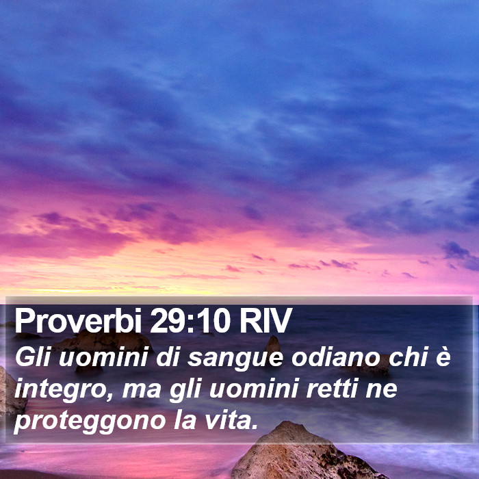 Proverbi 29:10 RIV Bible Study