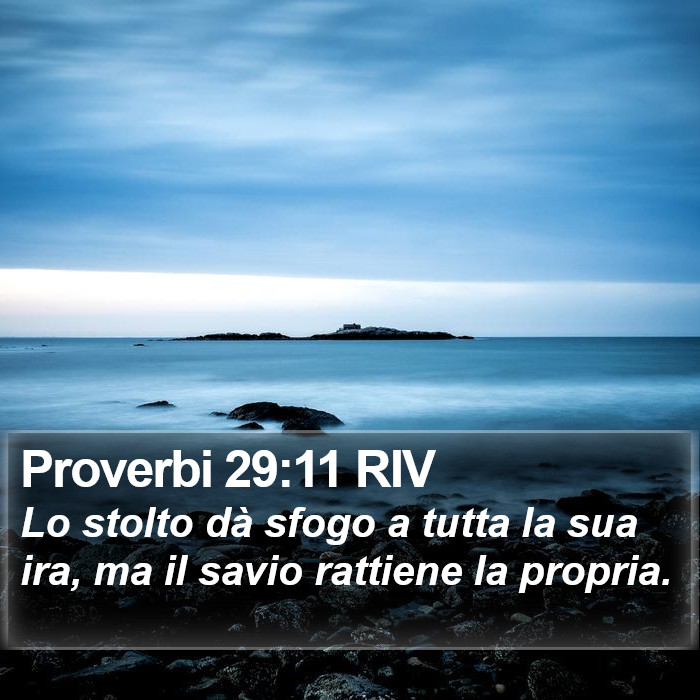 Proverbi 29:11 RIV Bible Study