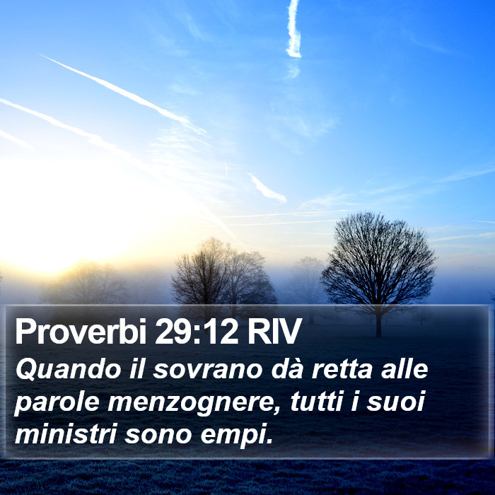 Proverbi 29:12 RIV Bible Study