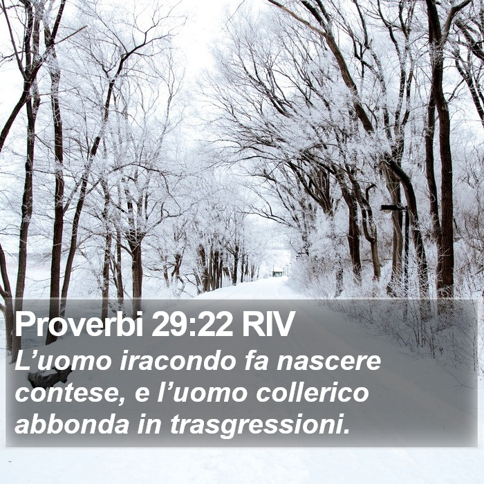 Proverbi 29:22 RIV Bible Study