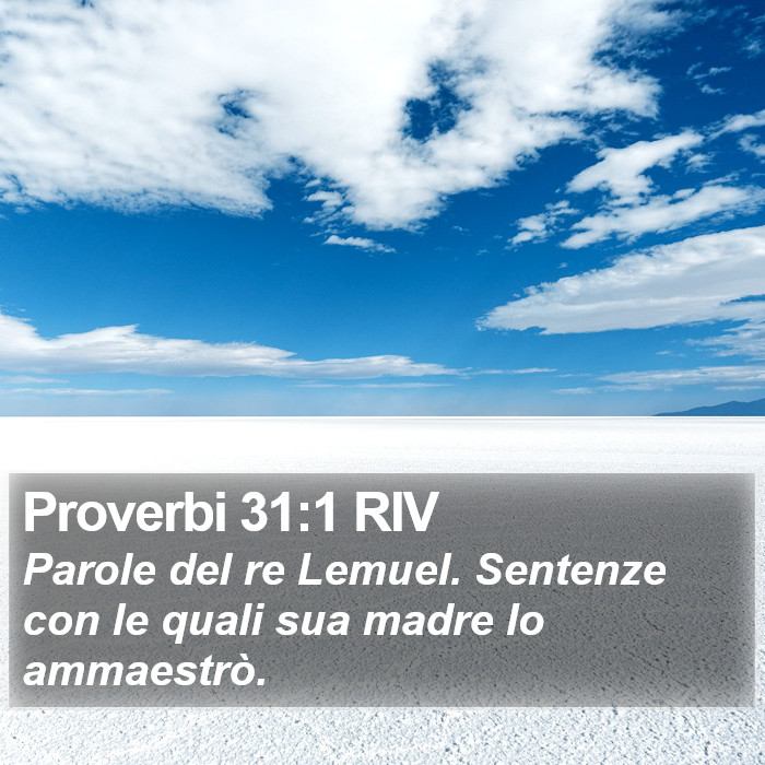 Proverbi 31:1 RIV Bible Study