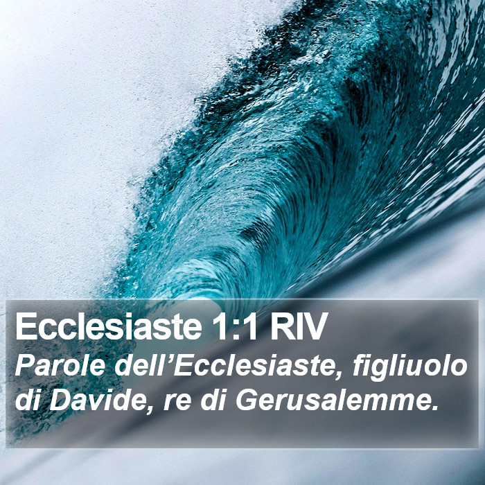 Ecclesiaste 1:1 RIV Bible Study