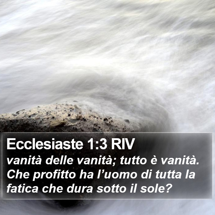 Ecclesiaste 1:3 RIV Bible Study