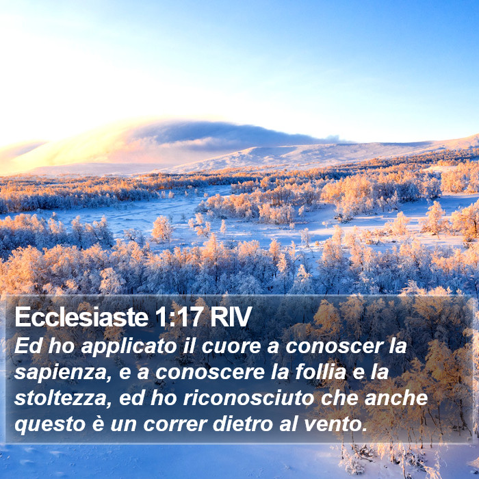 Ecclesiaste 1:17 RIV Bible Study