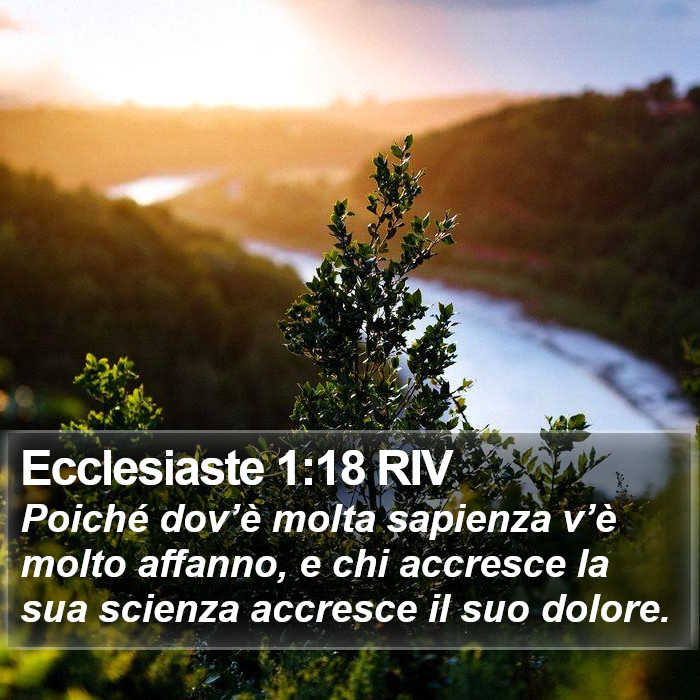 Ecclesiaste 1:18 RIV Bible Study