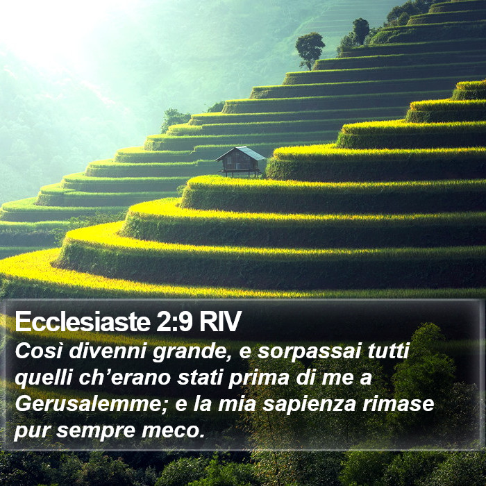 Ecclesiaste 2:9 RIV Bible Study