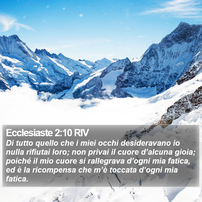 Ecclesiaste 2:10 RIV Bible Study