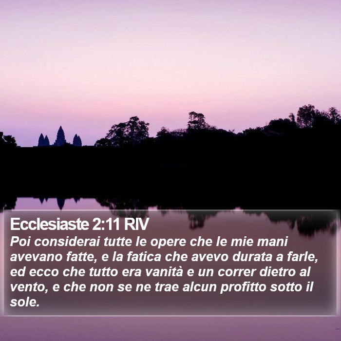 Ecclesiaste 2:11 RIV Bible Study